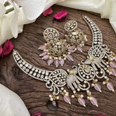 Vriksham Dual Elephant Victorian Hasli Choker-Pastel Pink-G16295